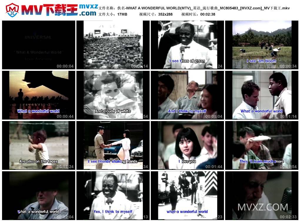 佚名-WHAT A WONDERFUL WORLD(MTV)_英语_流行歌曲_MC805483